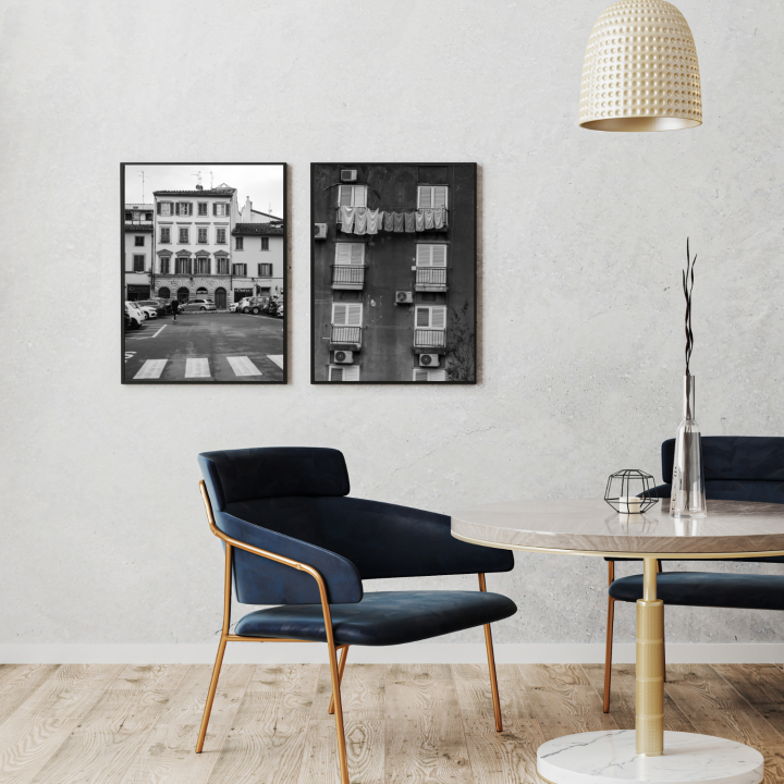 Minimalistyczne plakaty do salonu w zestawie dekoracja ściany w domu