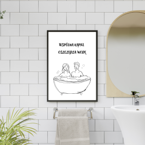 Autorska ilustracja do łazienki na ścianę