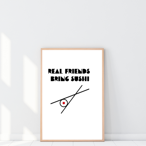 Plakat sushi do jadalni – nowoczesna dekoracja ścienna, która podkreśla kulinarny charakter wnętrza i nadaje mu stylowy, japoński klimat.