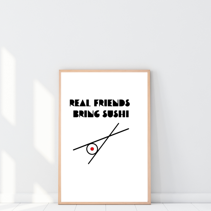 Plakat sushi do jadalni – nowoczesna dekoracja ścienna, która podkreśla kulinarny charakter wnętrza i nadaje mu stylowy, japoński klimat.