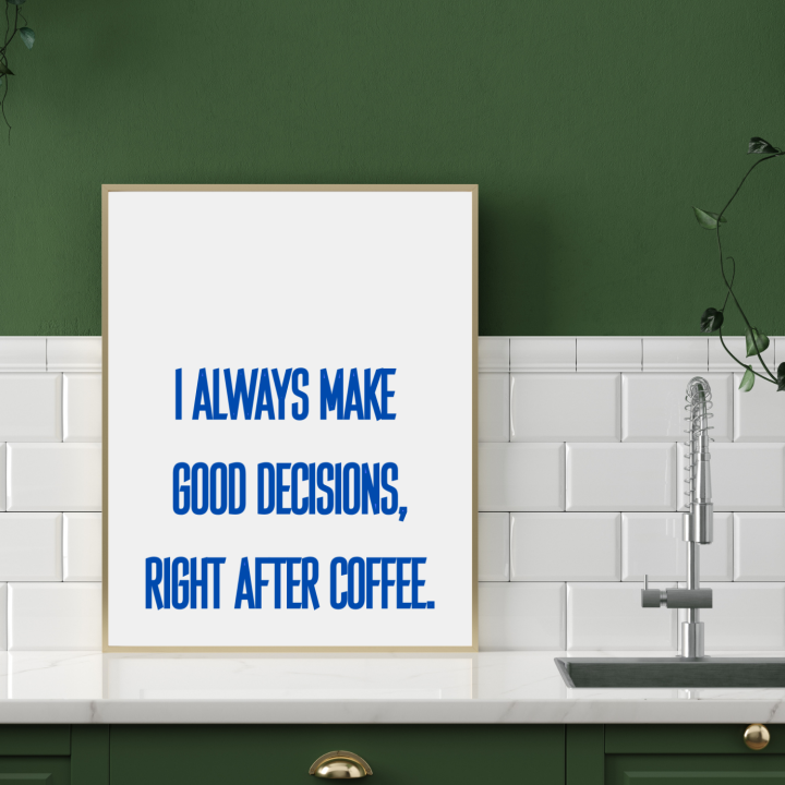 Plakat z motywem kawy do kuchni i jadalni nowoczesna dekoracja