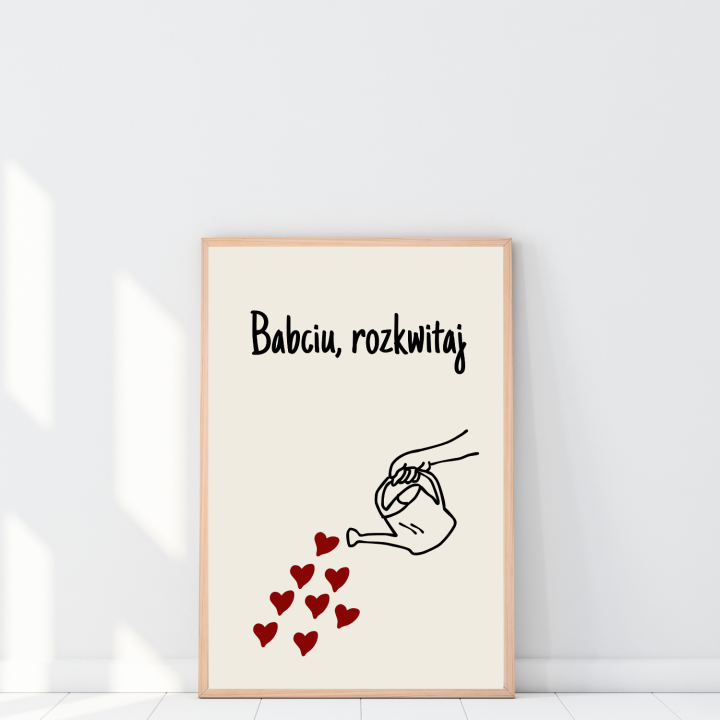 Plakat na urodziny dla Babci – wzruszający prezent pełen emocji, który pięknie ozdobi wnętrze i sprawi radość w wyjątkowym dniu.