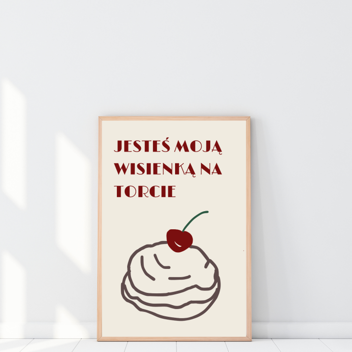 Zabawny plakat na urodzinowy prezent dla przyjaciółki lub drugiej połówki