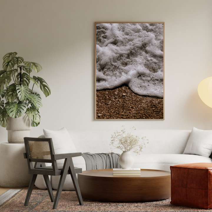 Ekskluzywna fotografia fal morskich – premium plakat do eleganckiego wnętrza
