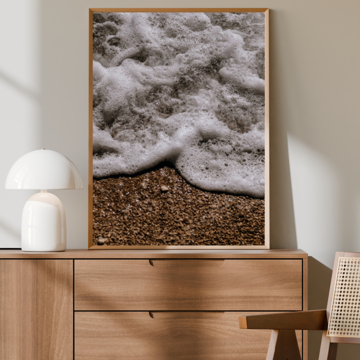 Luksusowy plakat morskie fale – minimalistyczna dekoracja ścienna premium do domu