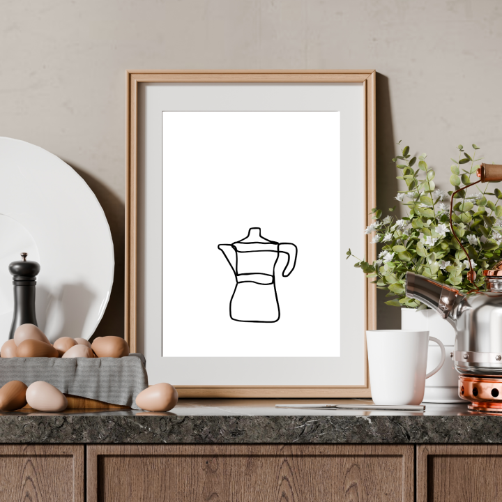 Minimalistyczny plakat w stylu rysunku do jadalni