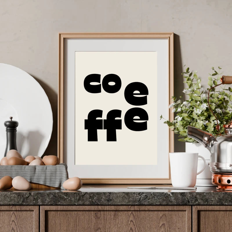 Dekoracyjny plakat Coffee, grafika do kuchni, jadalni i salonu do powieszenia na scianie