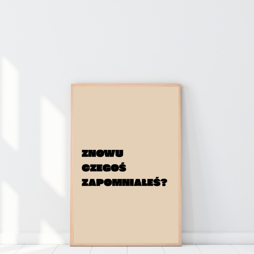 Typograficzny plakat do przedpokoju lub wiatrołapu - stylowa dekoracja ścienna