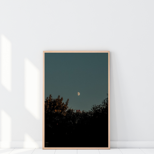 Plakat premium z krajobrazem i księżycem – autorska fotografia artystyczna