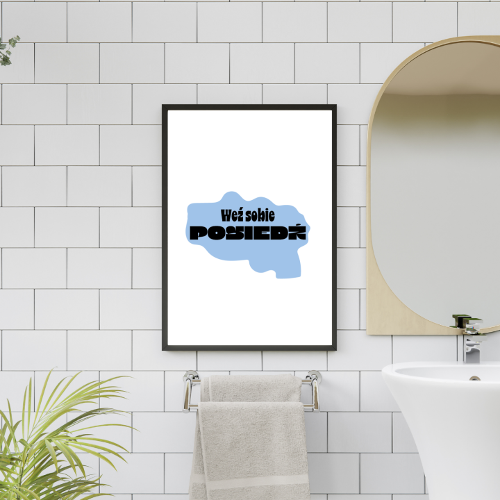 Plakat do łazienki – zabawna dekoracja ścienna do nowoczesnej łazienki