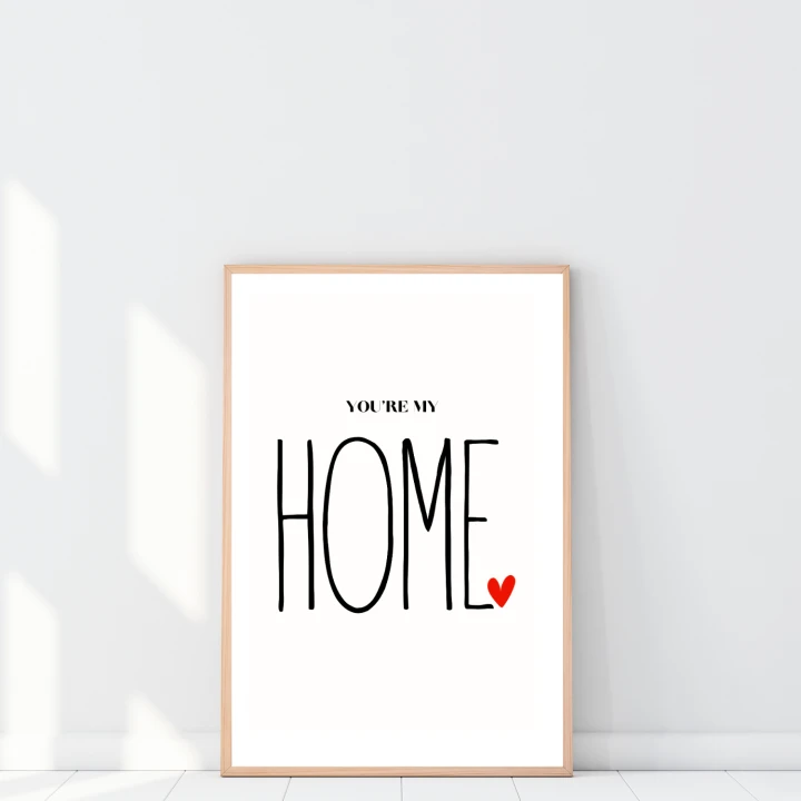 Miłosny plakat do salonu lub sypialni nastrojowa dekoracja do wnętrza