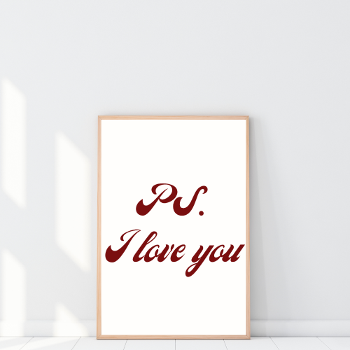 Typograficzny plakat z minimalistycznym napisem dla pary - stylowa dekoracja ścienna