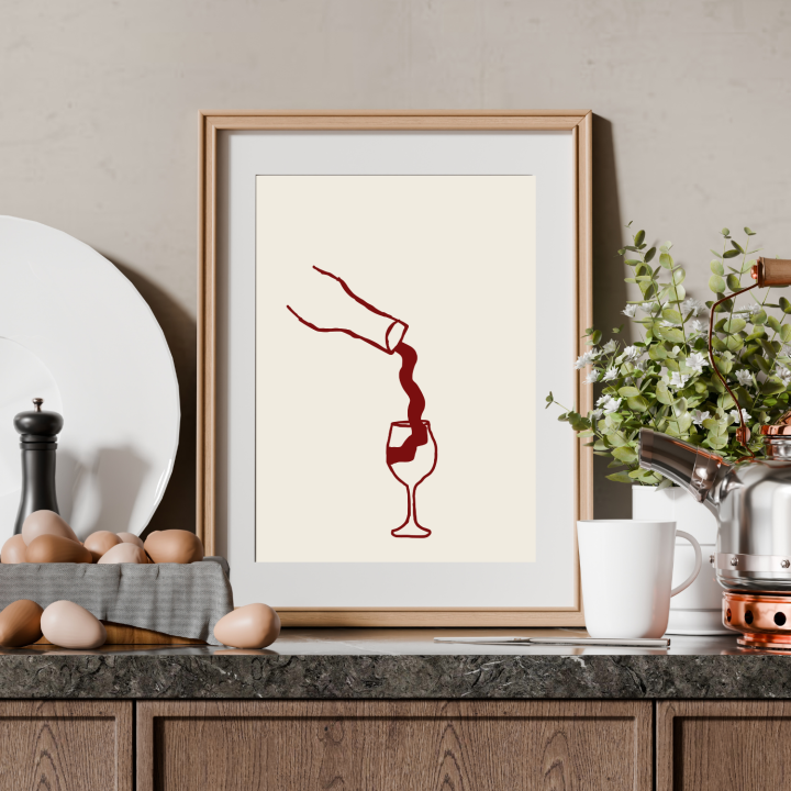 Plakat 30x40 cm do jadalni dla miłośniczki wina
