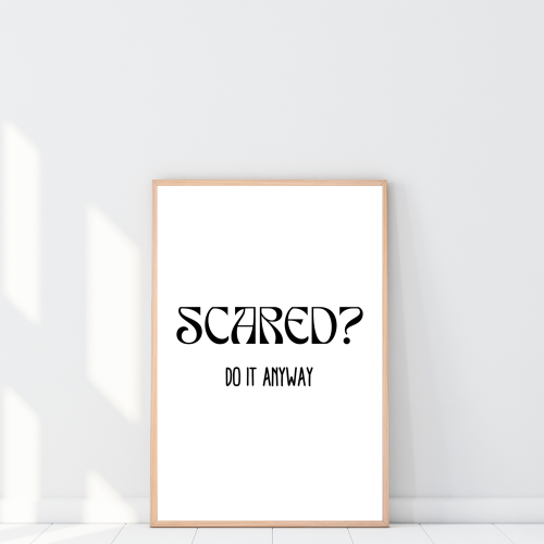 Plakat motywacyjny ze wspierającymi słowami