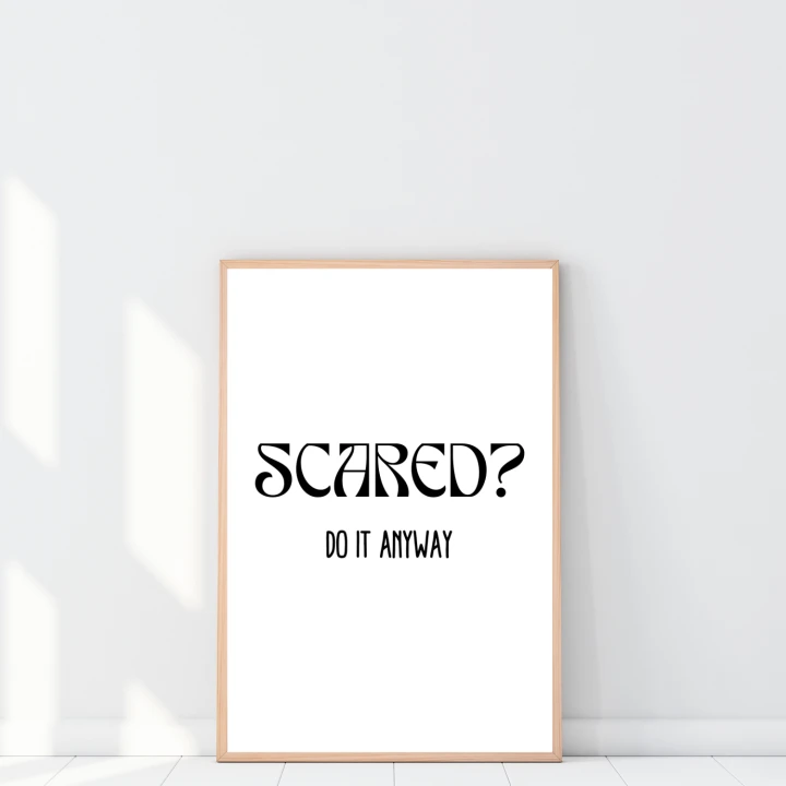 Plakat motywacyjny ze wspierającymi słowami