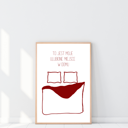 Zabawna grafika do sypialni nad łóżko