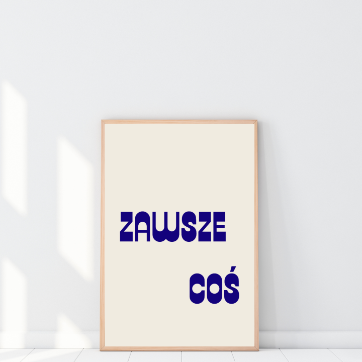 Minimalistyczny plakat z napisem do przedpokoju na ścianę