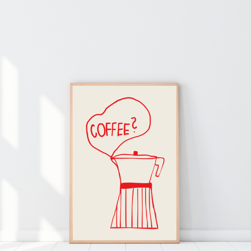 Artystyczny plakat 13x18 cm do postawienia na kuchennym blacie