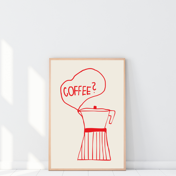 Artystyczny plakat 13x18 cm do postawienia na kuchennym blacie