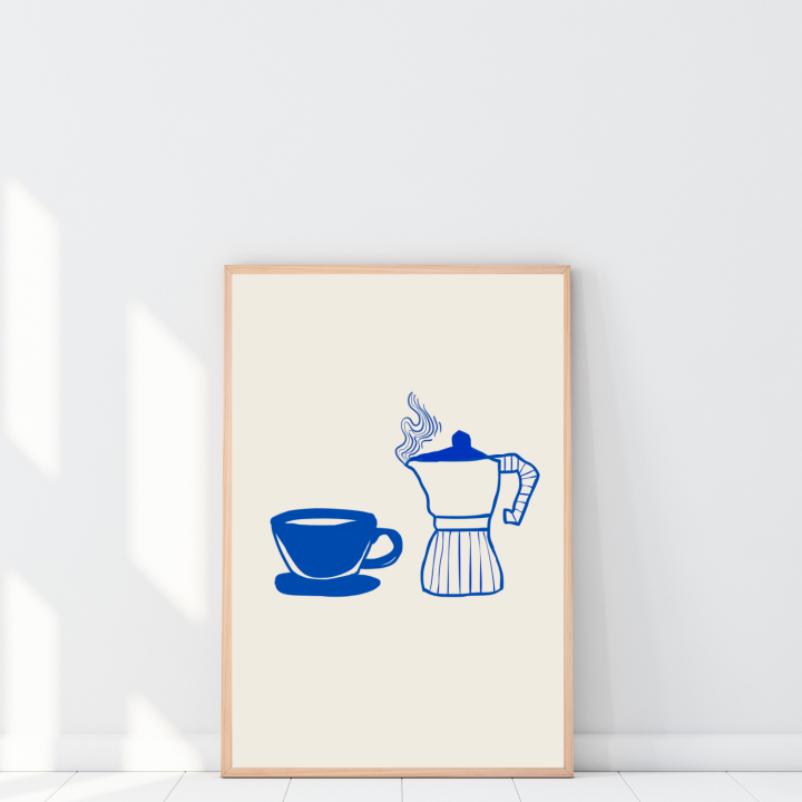 Beżowy plakat do jadalni w formacie 20x30 cm