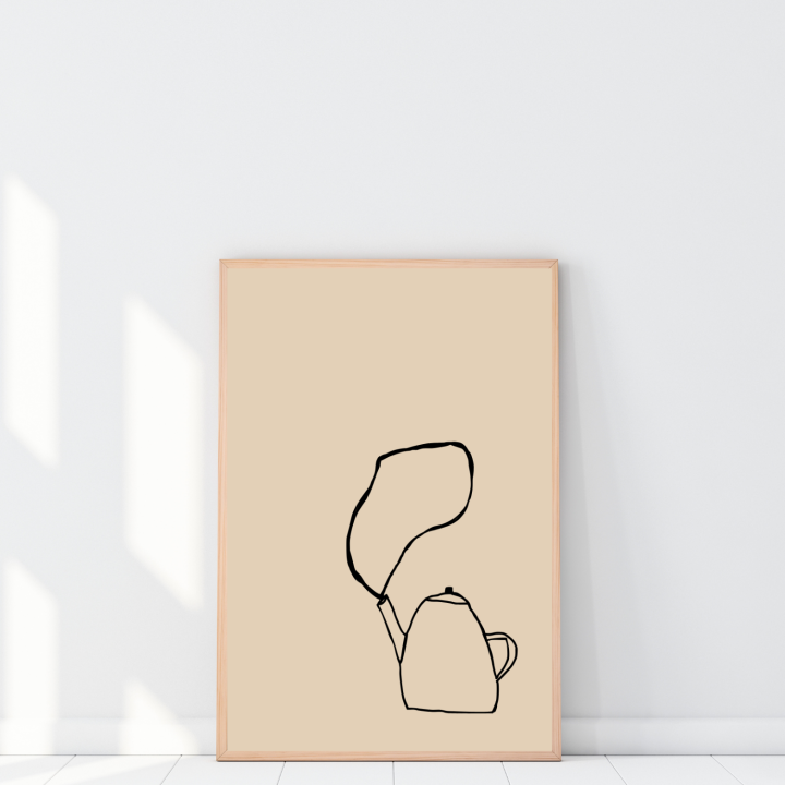 Plakat line art do kuchni 40x50 cm