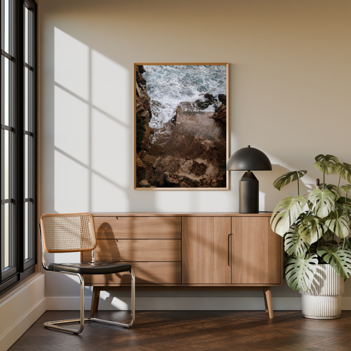 Minimalistyczna fotografia nadmorskiego krajobrazu – dekoracja ścienna premium fine art