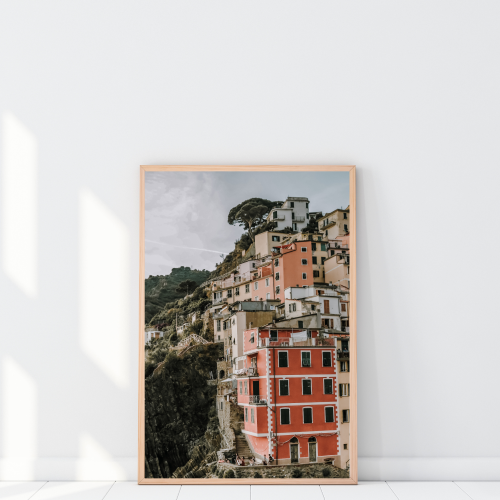 Plakat z widokiem na miasteczko Riomaggiore