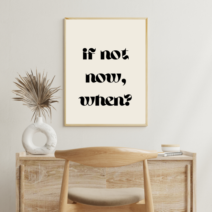 Typograficzny plakat na ścianę nad biurko