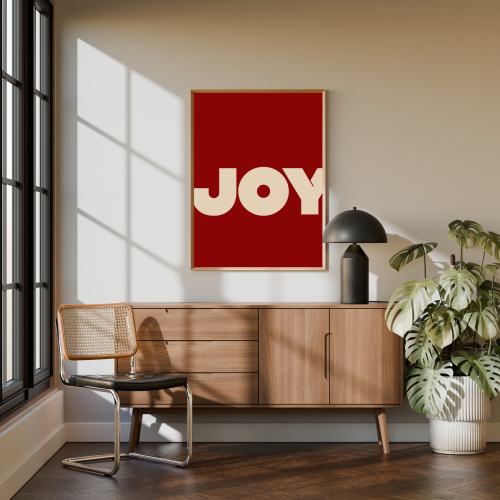 Dekoracyjny plakat to modny akcent do salonu, idealny do jasnych i nowoczesnych przestrzeni