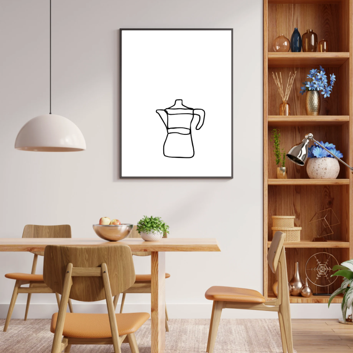Plakat kuchenny outline  to stylowa dekoracja do wnętrza