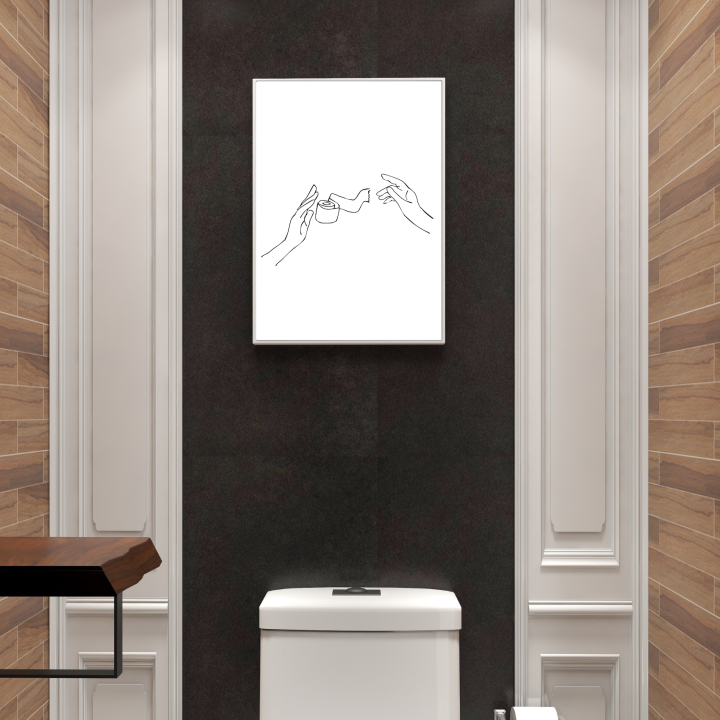 Minimalistyczny plakat do łazienki – nowoczesna dekoracja ścienna