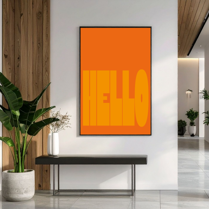 Plakat dekoracyjny z typografią w minimalistycznym stylu. Jest stworzony do tego, aby poprawiać nastrój i wnosić pozytywny klimat.