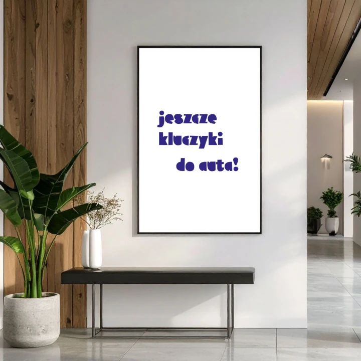 Plakat humorystyczny do przedpokoju – śmieszna ozdoba na ścianę