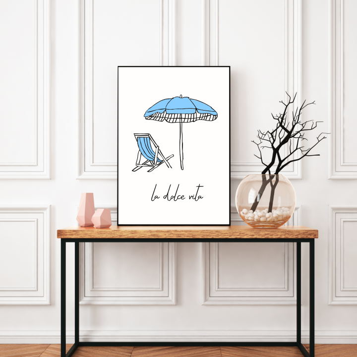 La dolce vita plakat – włoska dekoracja ścienna do kuchni lub salonu