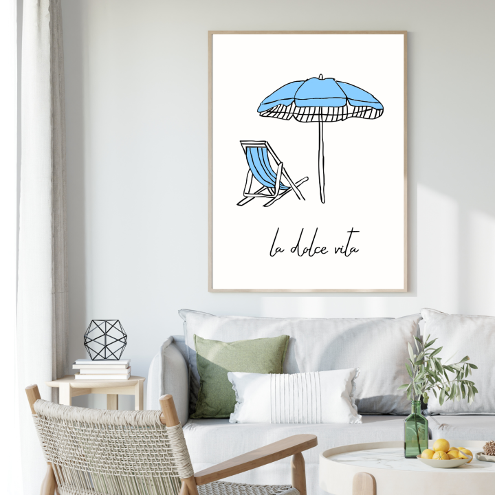Plakat do domu La dolce vita – dekoracja ścienna w stylu włoskim