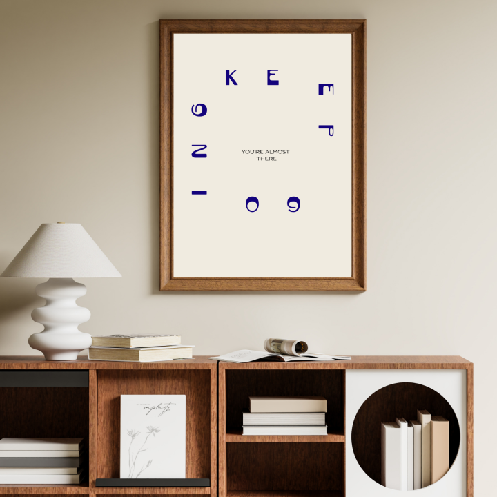 Plakat typograficzny do domowego biura