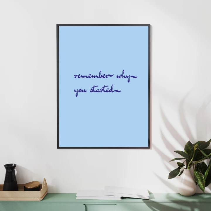 Typograficzny plakat z motywacyjnym hasłem to oryginalna i inspirująca dekoracja do wnętrza