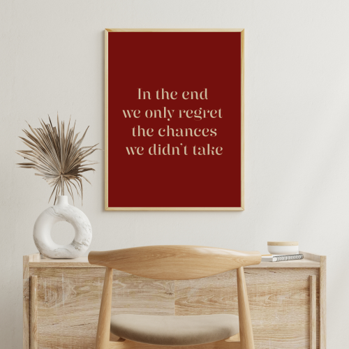 Inspirujący plakat o spełnianiu marzeń to nowoczesna dekoracja na ścianę do pokoju