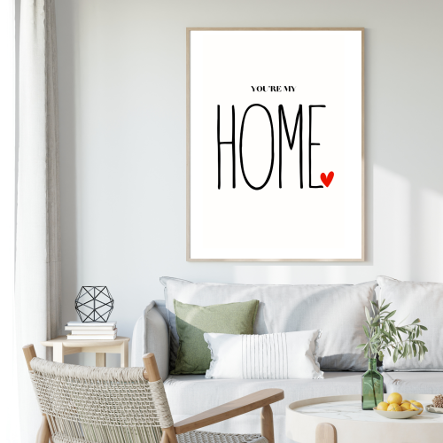 Typograficzny plakat 40x50 cm dla pary - romantyczna dekoracja ścienna do domu