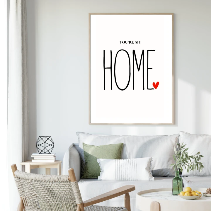 Typograficzny plakat 40x50 cm dla pary to romantyczna dekoracja ścienna do domu