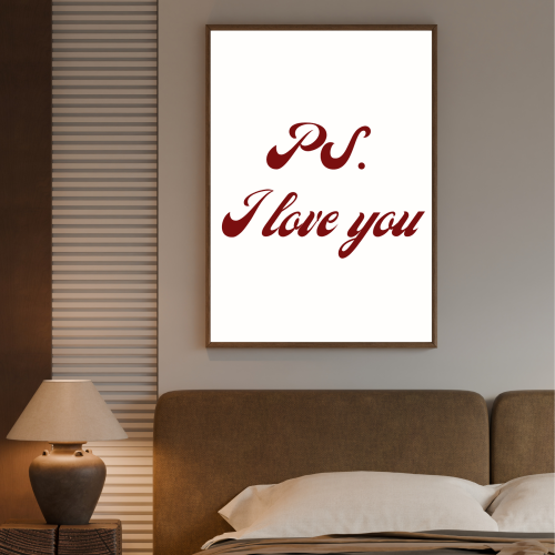 Romantyczny plakat do nowoczesnego salonu lub sypialni to minimalistyczna dekoracja do wnętrza