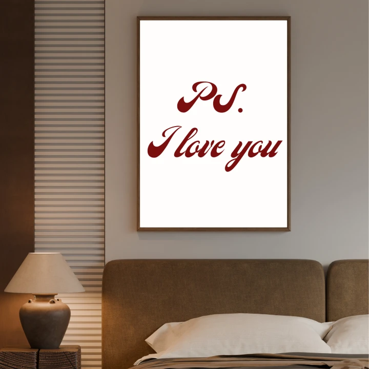 Romantyczny plakat do nowoczesnego salonu lub sypialni to minimalistyczna dekoracja do wnętrza
