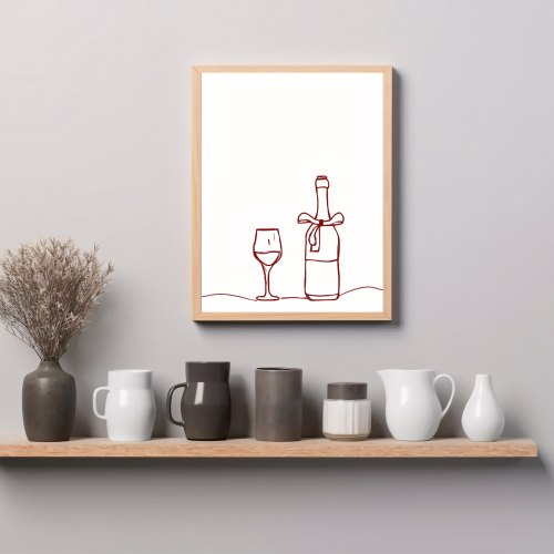 Plakat 20x30 cm do kuchni wino