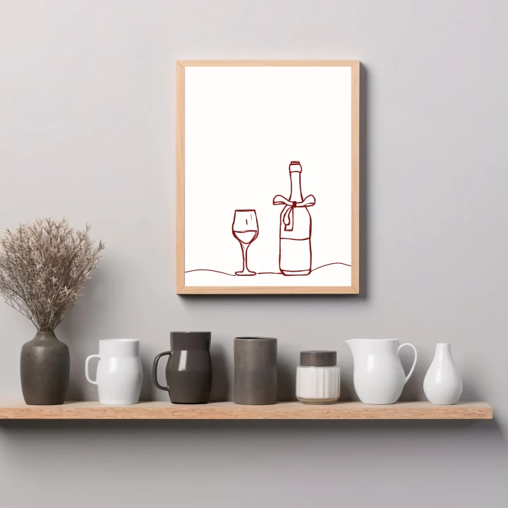 Plakat 20x30 cm do kuchni wino