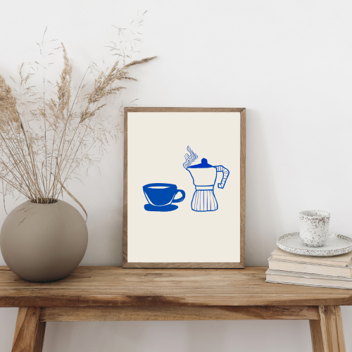 Outline plakat do kuchni do kawowego kącika