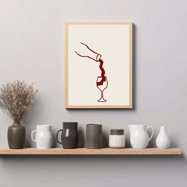 Modna grafika 20x30 cm na półkę do kuchni