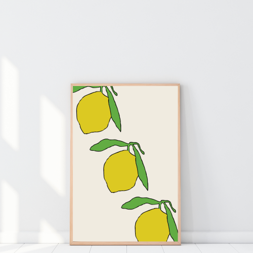Szukasz dekoracji do kuchni? Wybierz plakat z cytrynami, ta grafika, która wprowadzi świeży i letni klimat do wystroju.