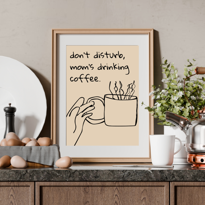 Minimalistyczny plakat ze wzruszającym cytatem dla mamy