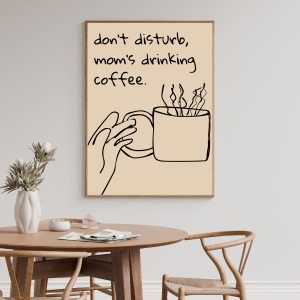 Plakat z cytatem na Dzień Mamy minimalistyczny prezent dla mamy