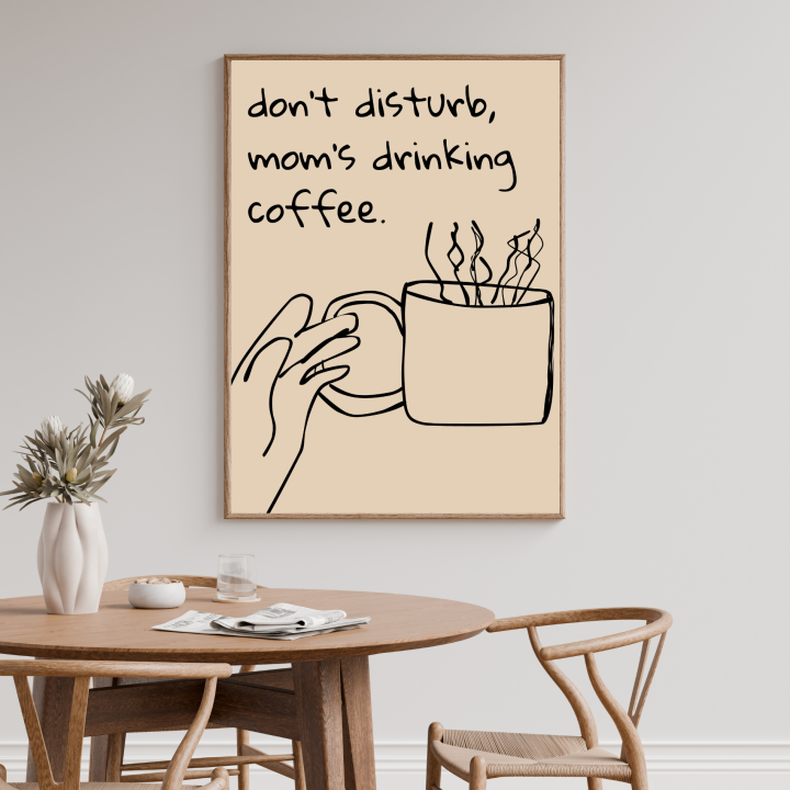 Plakat z cytatem na Dzień Mamy minimalistyczny prezent dla mamy